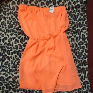 neon orange dress